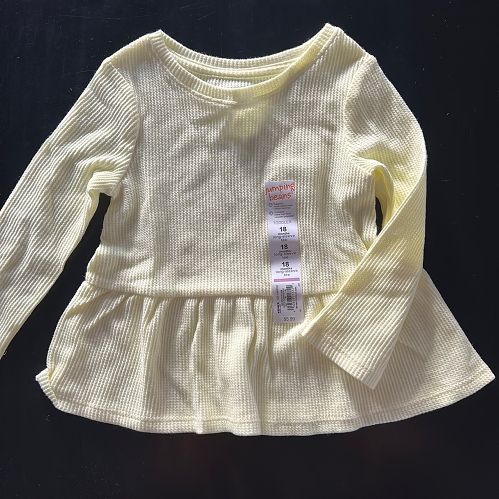 Long sleeve yellow shirt from kohls (new)